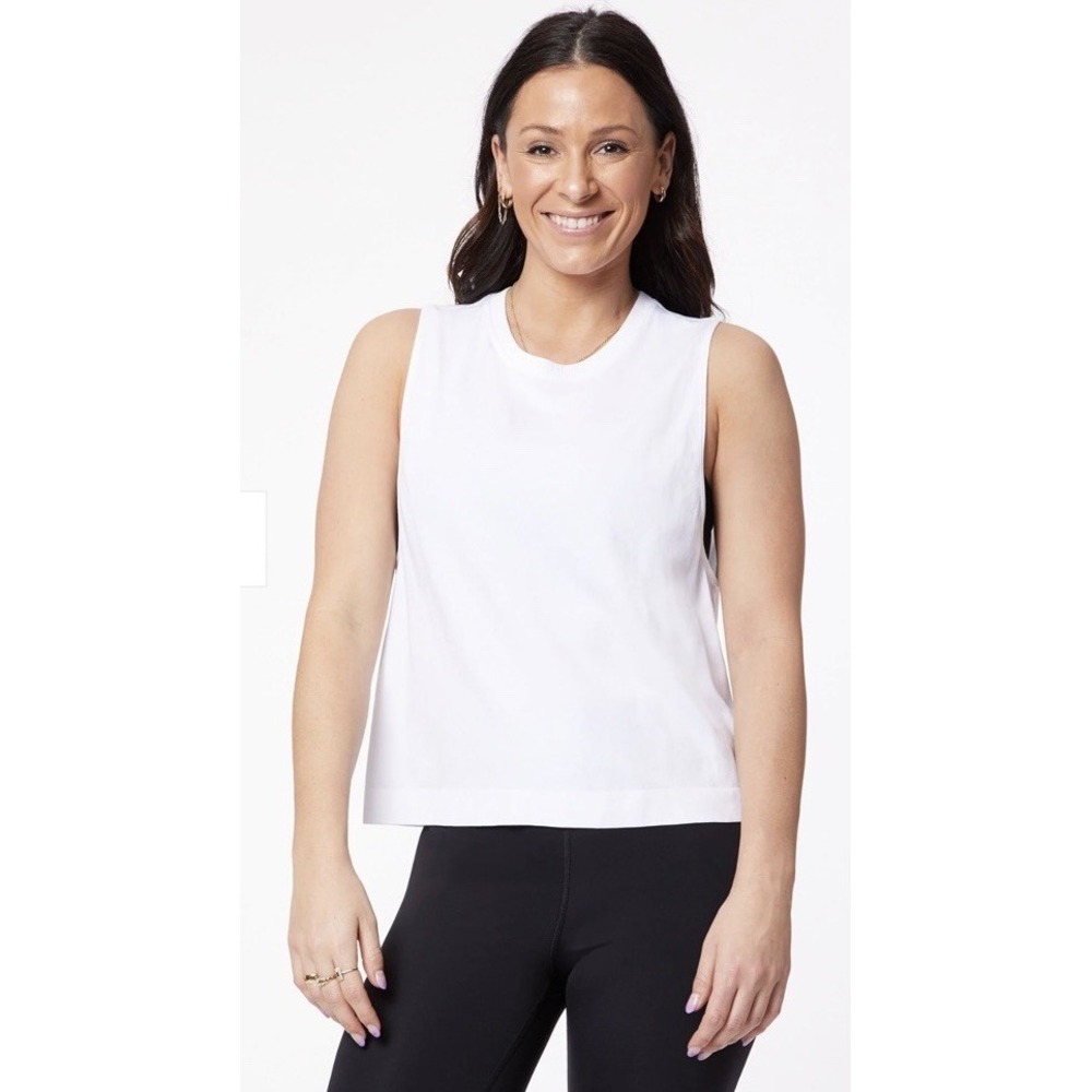 SOUL BY SOULCYCLE Seamless Women's Cropped Tank Top Large White